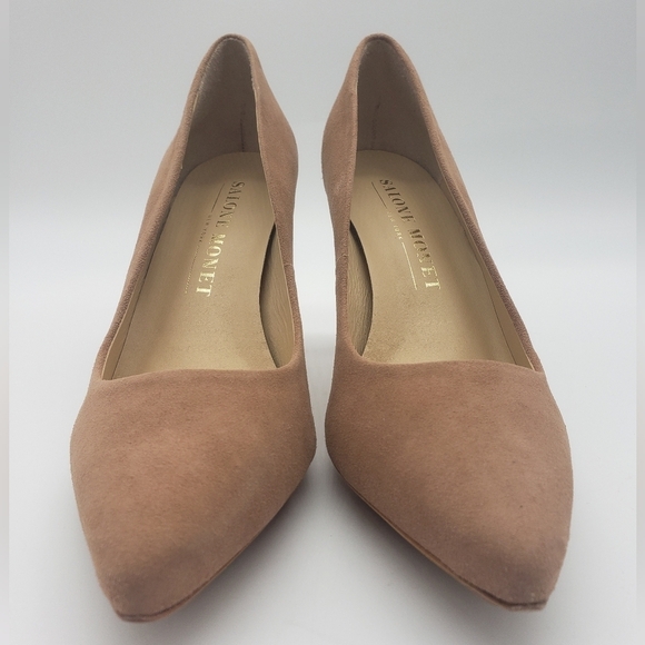 1504- Salone Monet Anita Suede Heels Size 8M NWT – w/ Box & Dust Bag - Picture 12 of 16